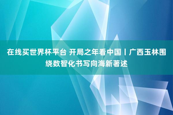 在线买世界杯平台 开局之年看中国丨广西玉林围绕数智化书写向海新著述