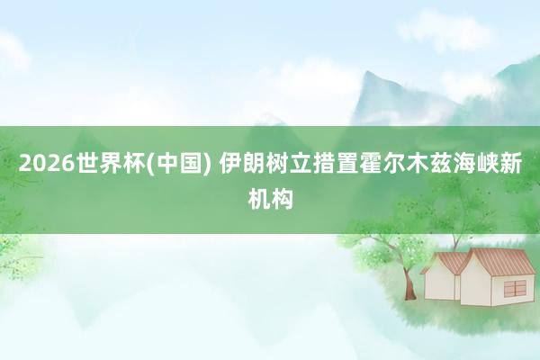 2026世界杯(中国) 伊朗树立措置霍尔木兹海峡新机构