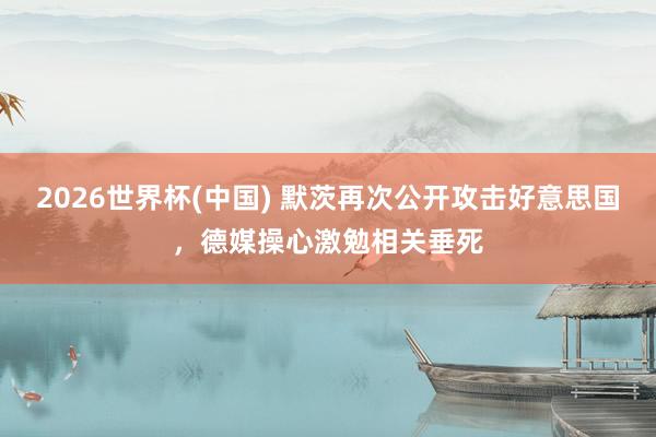 2026世界杯(中国) 默茨再次公开攻击好意思国,德媒操心激勉相关垂死