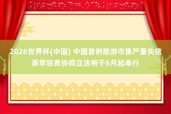 2026世界杯(中国) 中国首例旅游市集严重失信荟萃惩责协同立法将于6月起奉行