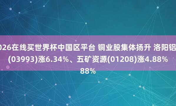 2026在线买世界杯中国区平台 铜业股集体扬升 洛阳铝业(03993)涨6.34%、五矿资源(01208)涨4.88%