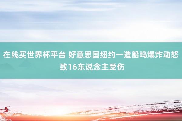 在线买世界杯平台 好意思国纽约一造船坞爆炸动怒 致16东说念主受伤
