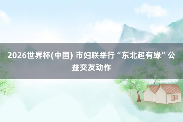 2026世界杯(中国) 市妇联举行“东北超有缘”公益交友动作