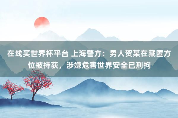 在线买世界杯平台 上海警方:男人贺某在藏匿方位被持获,涉嫌危害世界安全已刑拘