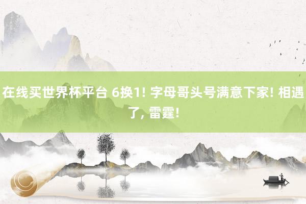 在线买世界杯平台 6换1! 字母哥头号满意下家! 相遇了, 雷霆!