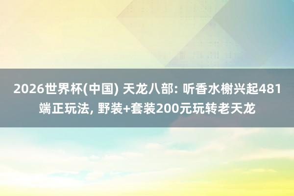 2026世界杯(中国) 天龙八部: 听香水榭兴起481端正玩法, 野装+套装200元玩转老天龙