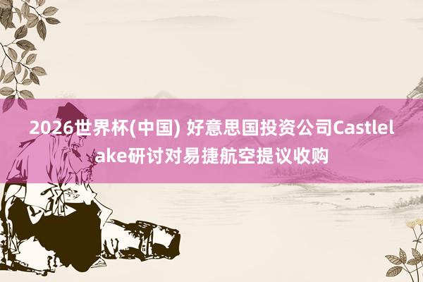 2026世界杯(中国) 好意思国投资公司Castlelake研讨对易捷航空提议收购