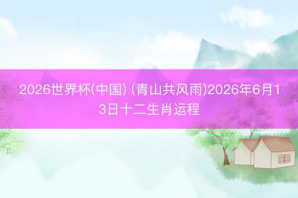 2026世界杯(中国) (青山共风雨)2026年6月13日十二生肖运程