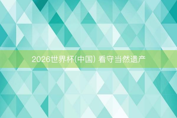 2026世界杯(中国) 看守当然遗产