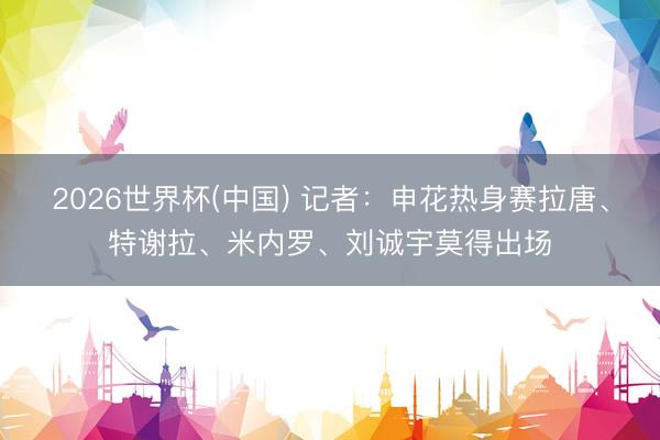 2026世界杯(中国) 记者：申花热身赛拉唐、特谢拉、米内罗、刘诚宇莫得出场