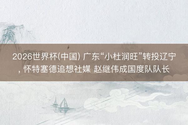 2026世界杯(中国) 广东“小杜润旺”转投辽宁, 怀特塞德追想社媒 赵继伟成国度队队长